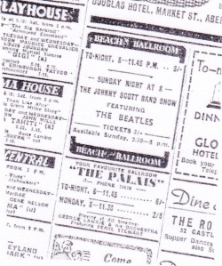 Advert for The Beatles Beach Ballroom Show